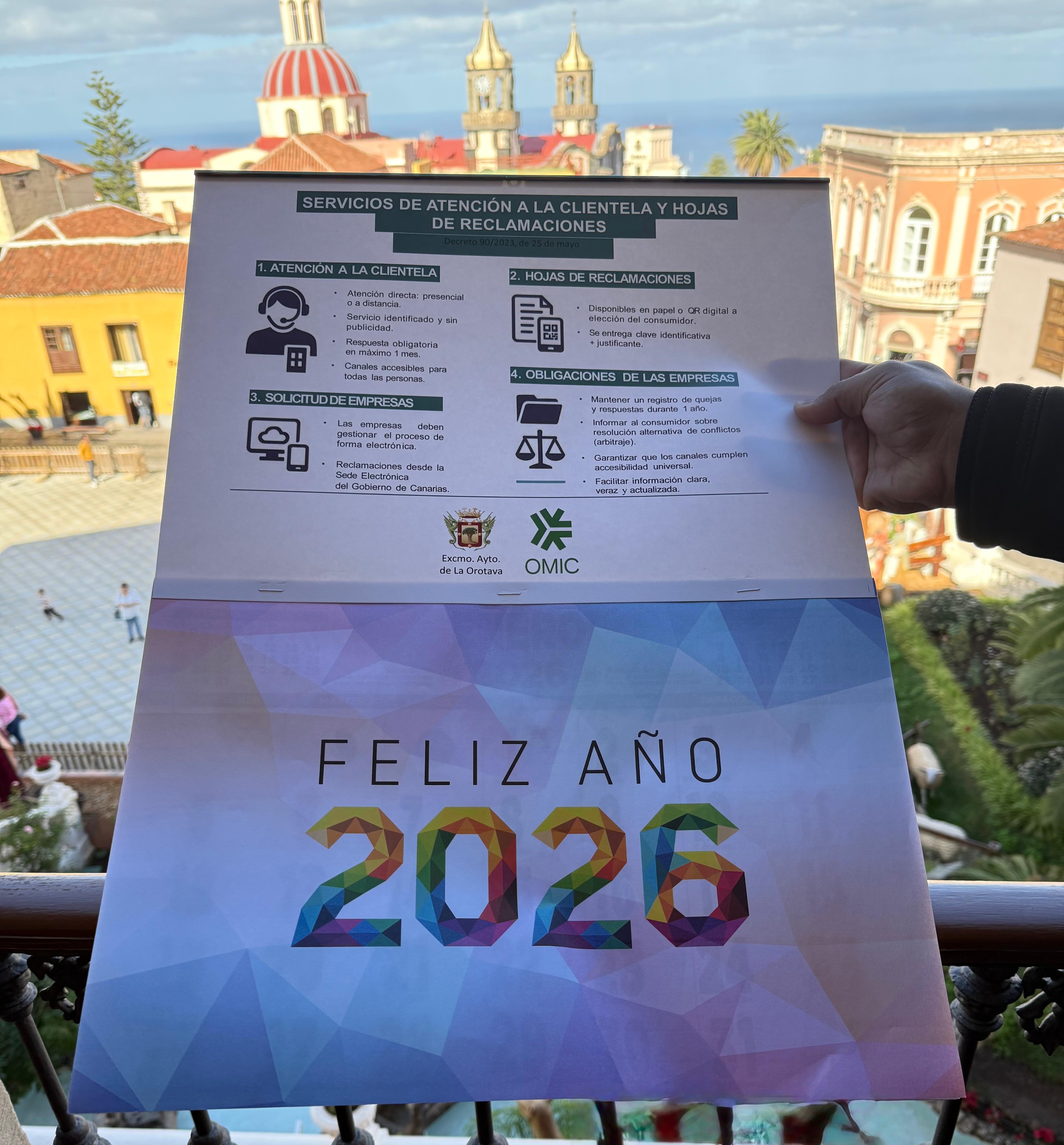 Consumo de La Orotava edita un almanaque informativo para reforzar los derechos de las personas consumidoras