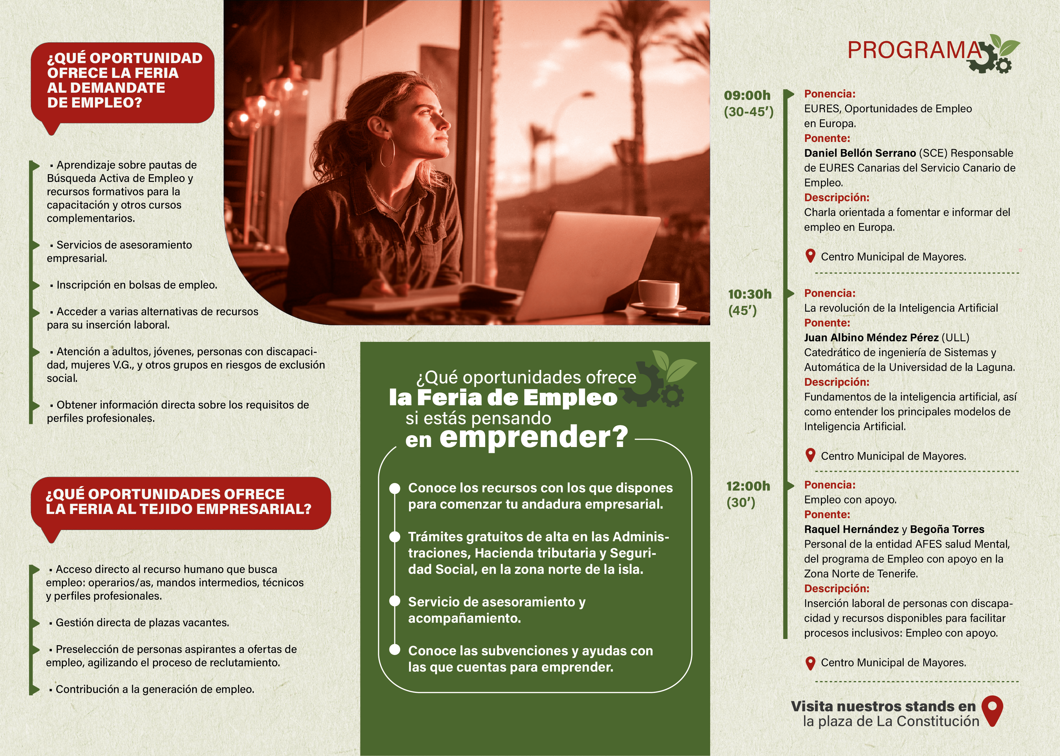 La Orotava fomenta el acceso al mundo laboral de la población con la Feria de Empleo y Formación 2025