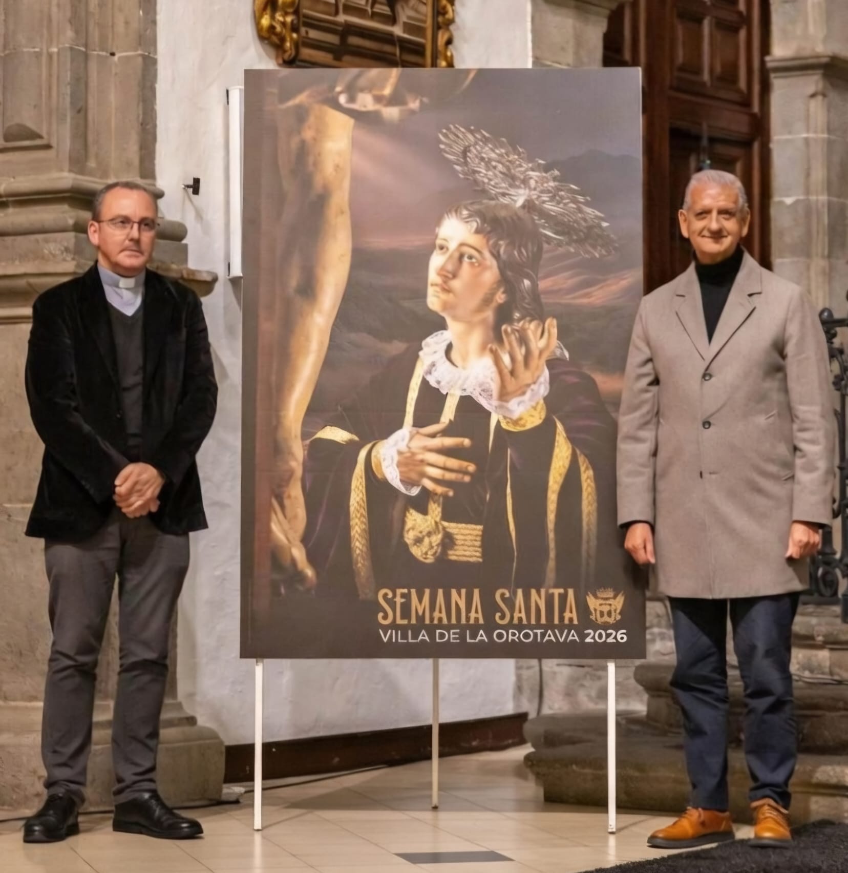 La imagen de San Juan Evangelista, obra de Fernando Estévez, protagoniza el cartel de la Semana Santa de La Orotava