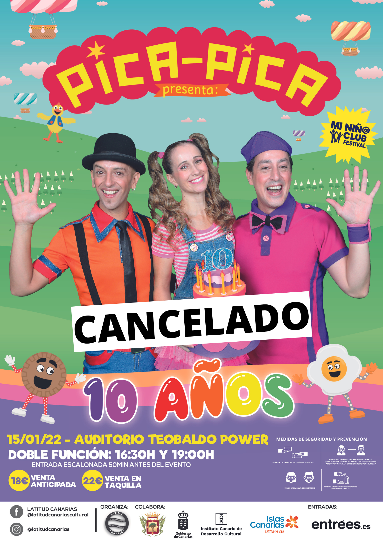 Cancelado el espectáculo Pica-Pica previsto para este fin de semana en el Teobaldo Power