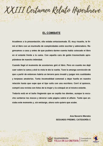 (10) Segundo Premio Categoría C - Ana Navarro Morales (El combate)