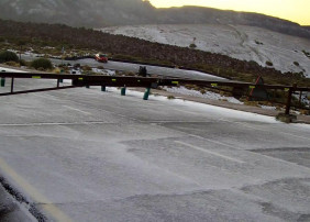 Cierran las carreteras de acceso al Teide por la presencia de placas de hielo 